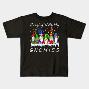 Hanging With My Gnomies Christmas Kids T-Shirt